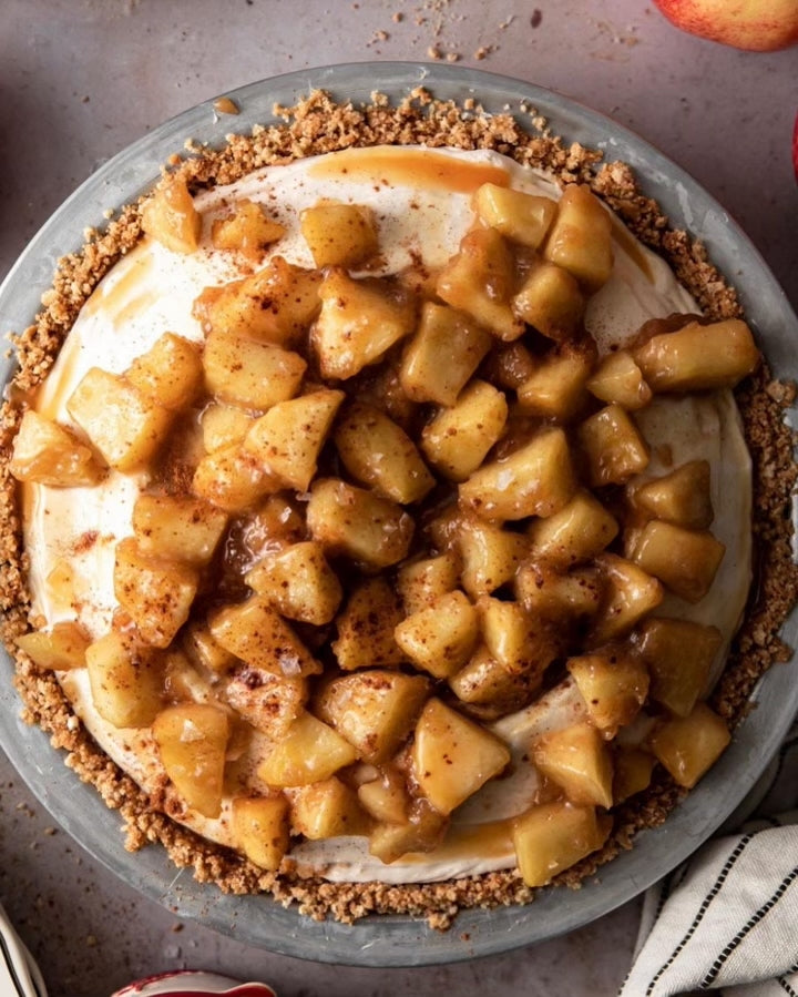 No Baked Ginger Caramel Apple Cheesecake