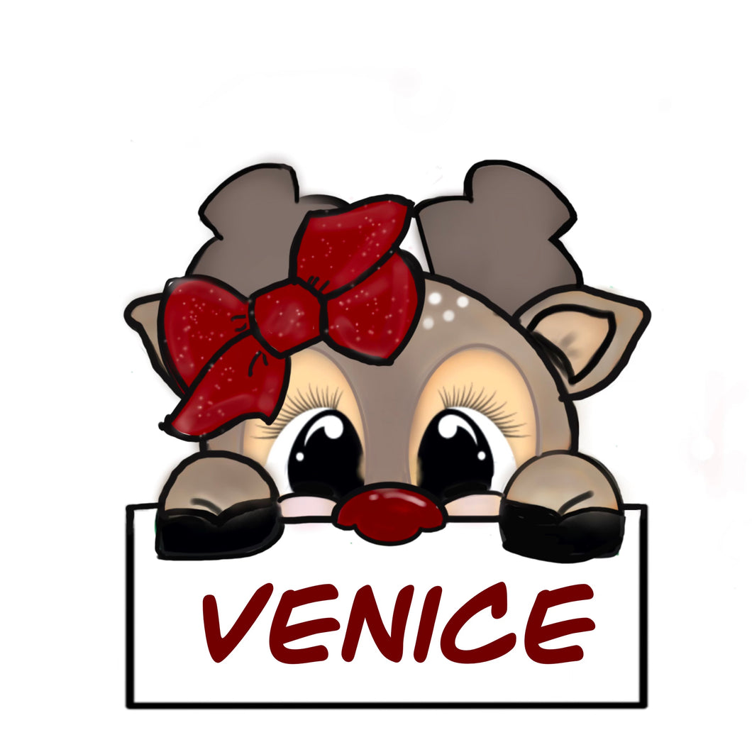 Venice girl reindeer
