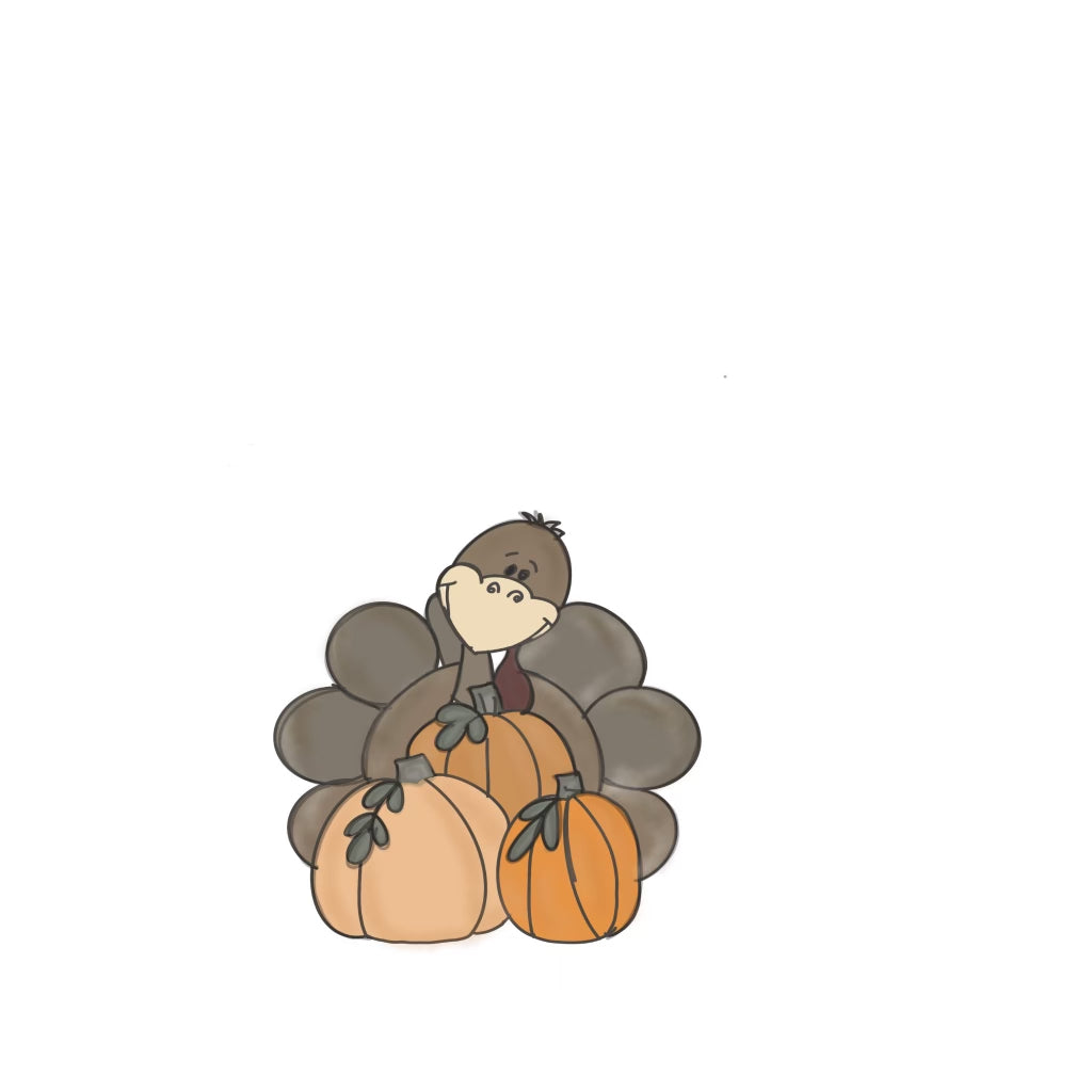 Turkey With Pumpkins